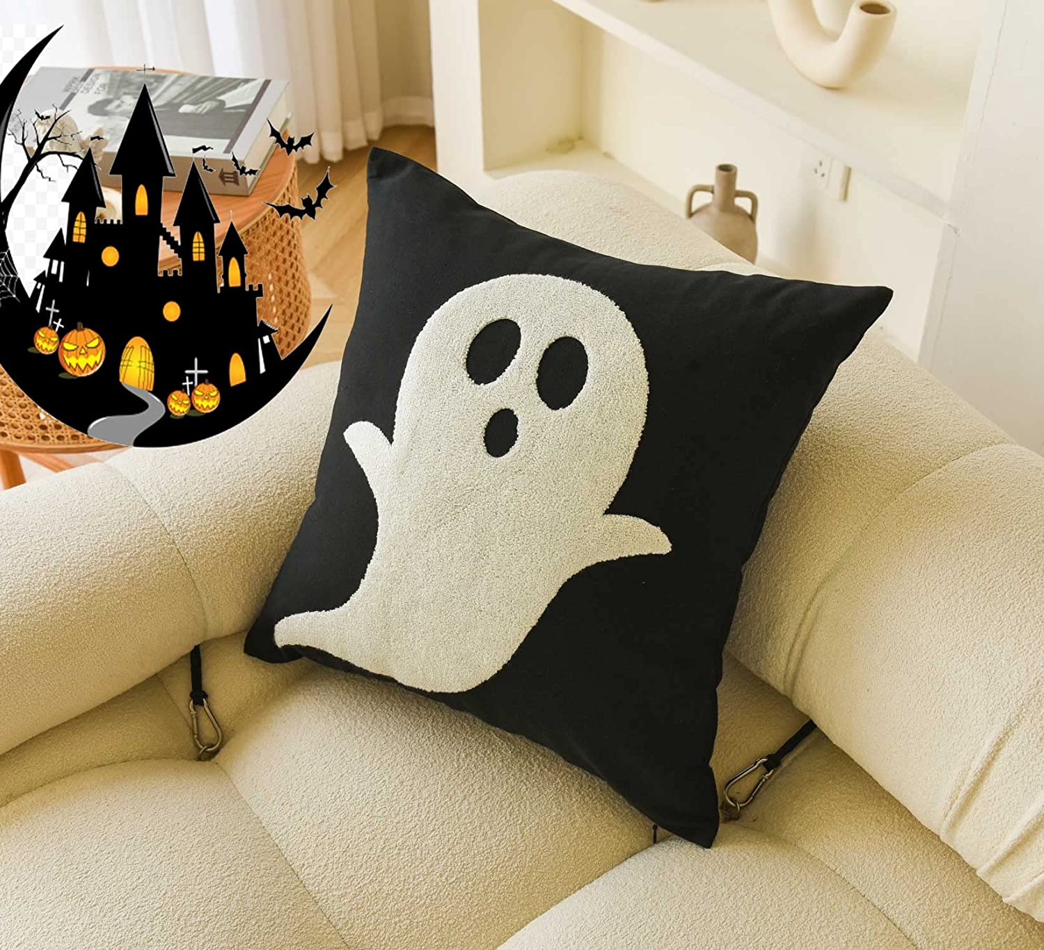 Custom - Happy Ghost Halloween Pillow